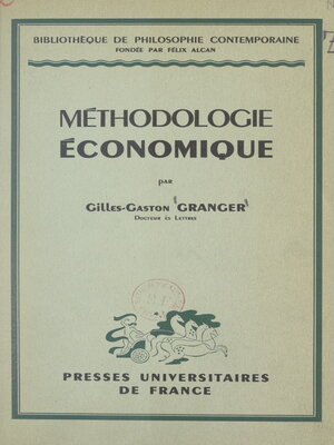 cover image of Méthodologie économique
